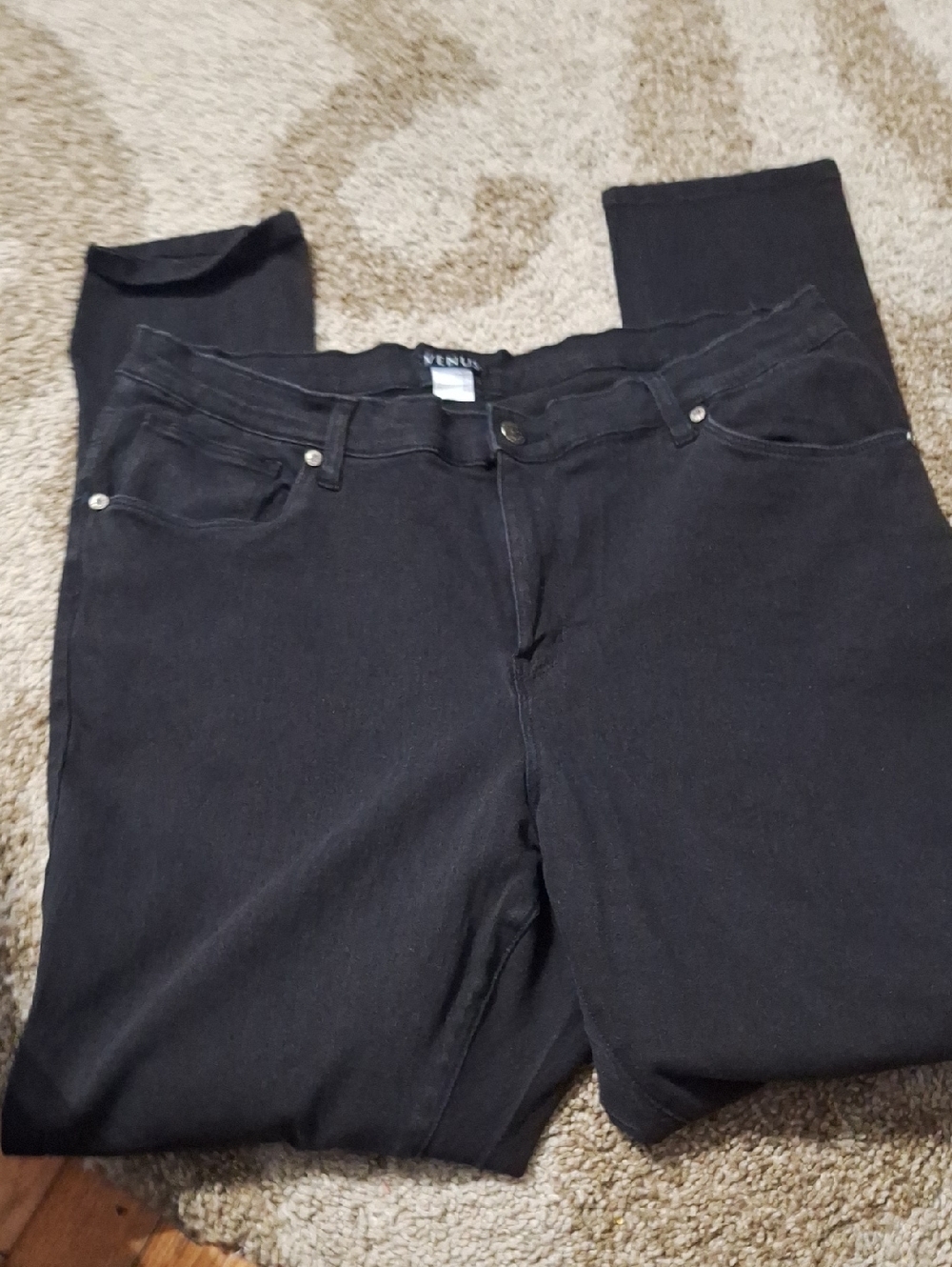 VENUS Women's Black Stretch Jeans TALL